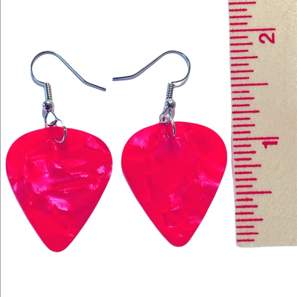 Guitar Pick Custom Earrings - Picture 3 of 4